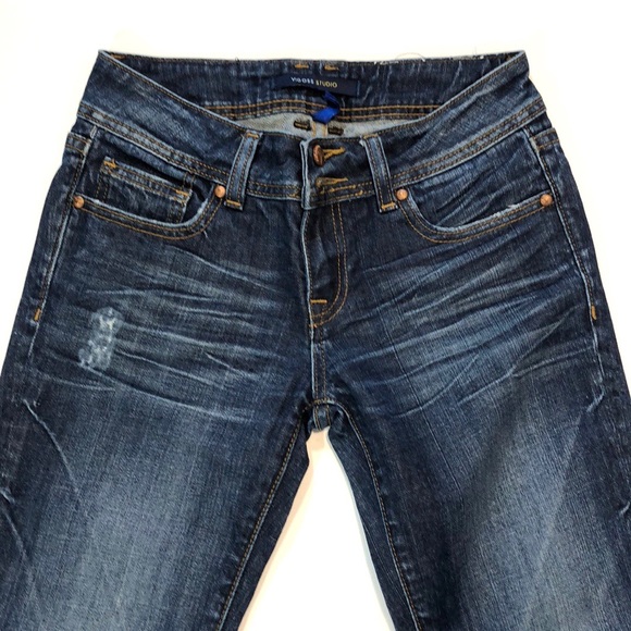 Vigoss Studio Low Rise Distressed Boot Cut Jeans - Picture 3 of 8